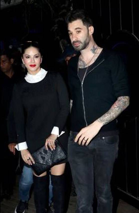 पति संग डिनर डेट पर गईं सनी लियोनी, दिखा स्टाइलिश लुक