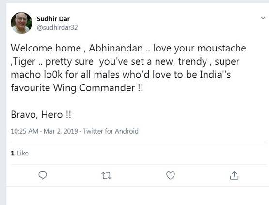 अभिनंदन की मूंछ पर सोशल मीडिया फिदा, बनेगा नया फैशन ट्रेंड!