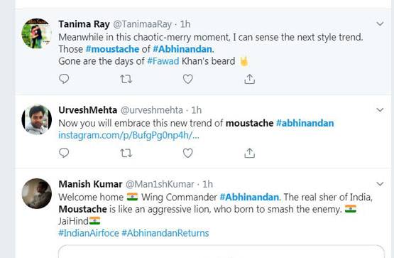 अभिनंदन की मूंछ पर सोशल मीडिया फिदा, बनेगा नया फैशन ट्रेंड!