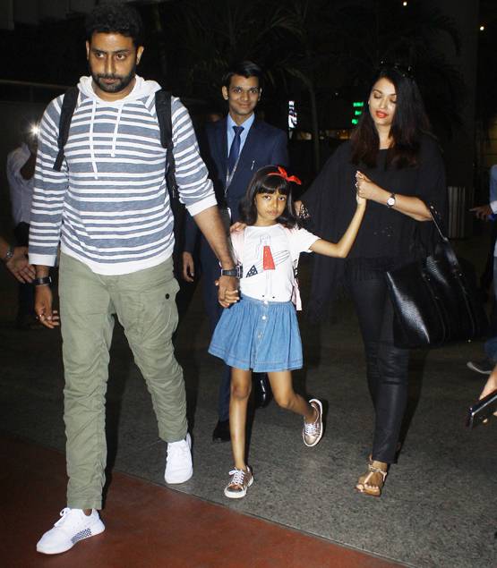 मालदीव से लौटे अभिषेक-ऐश्वर्या, एयरपोर्ट पर थकी नजर आईं आराध्या