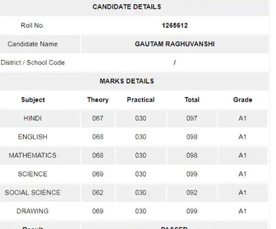 तनु को मिले इतने नंबर, ये है 12वीं के टॉप 5 स्टूडेंट्स की मार्कशीट