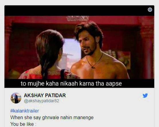 कलंक का ट्रेलर रिलीज, सोशल मीडिया पर लोगों ने बनाए FUNNY मीम्स