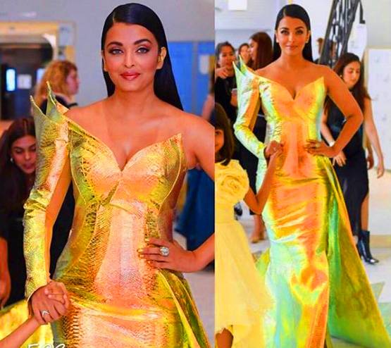 कान्स में छाया ऐश्वर्या का गोल्डन मर्मेड गाउन, जूलरी है बेहद खास