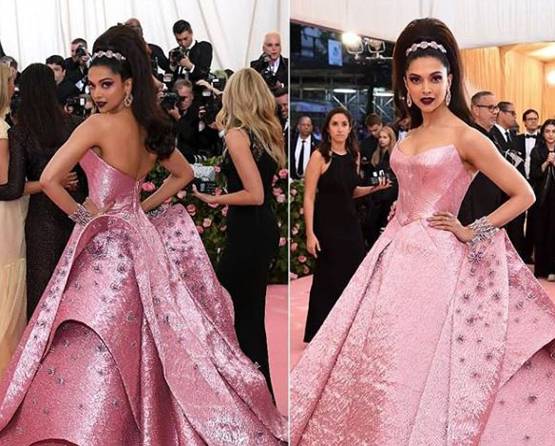 ड‍िजनी प्र‍िंसेस लुक में दीप‍िका की मेट गाला 2019 में एंट्री, ऐसा है लुक