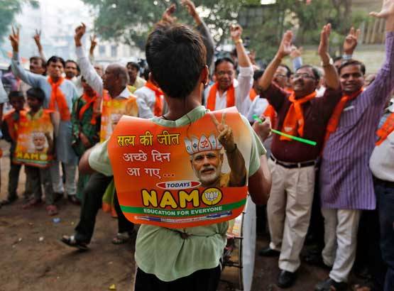 5 साल पहले मोदी को मिली थी प्रचंड जीत, जश्न का ऐसा था नज़ारा