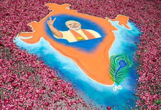 5 साल पहले मोदी को मिली थी प्रचंड जीत, जश्न का ऐसा था नज़ारा