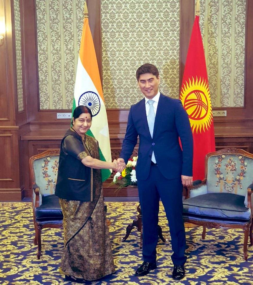 SCO बैठक में शामिल हुईं सुषमा, किया पुलवामा का जिक्र