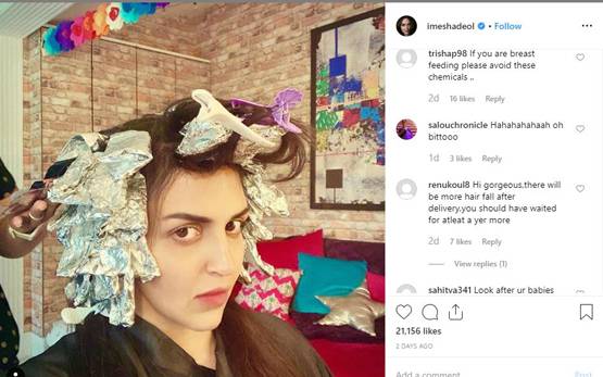 ड‍िलीवरी के बाद ईशा ने कराया हेयर कलर, नाराज फैंस दे रहे सलाह