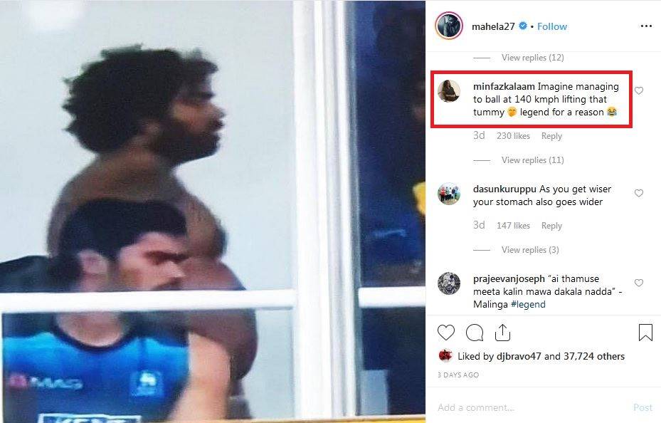 मलिंगा की तोंद को लेकर लोगों ने किया था ट्रोल, अब मिला मुंहतोड़ जवाब