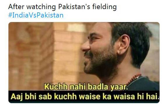 भारत से मैच हारने पर उड़ा PAK का मजाक, वायरल हुए ये फिल्मी मीम्स