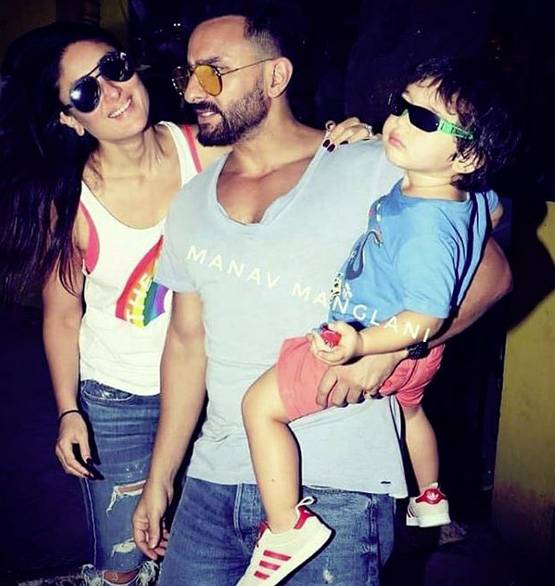 लंदन में शॉपिंग पर निकले सैफ-करीना, पापा के कंधों पर बैठे दिखे तैमूर