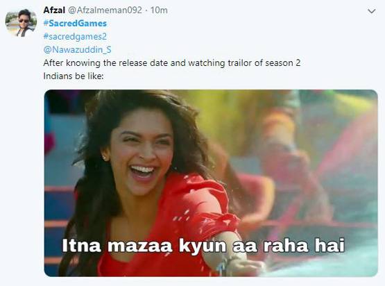 सैक्रेड गेम्स 2: दूसरे सीजन पर भी बने ऐसे-ऐसे मीम्स, हो रहे हैं वायरल