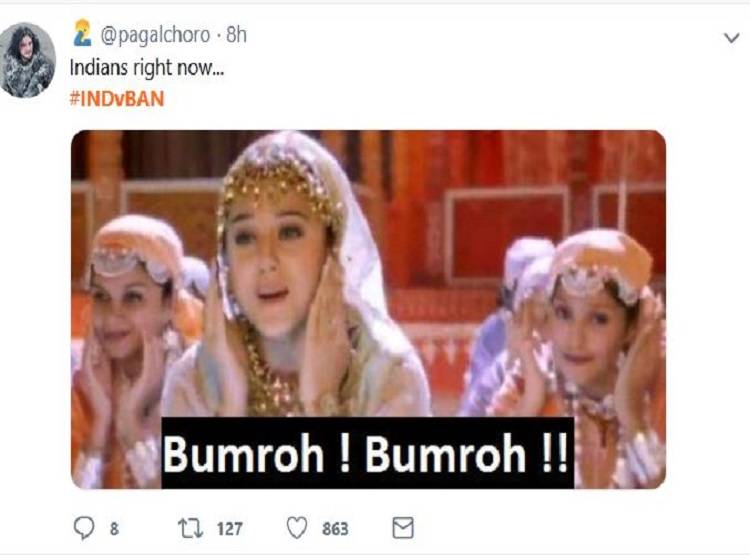 बांग्लादेश पर जीत से जोश में फैंस, बुमराह के दीवाने हुए लोग