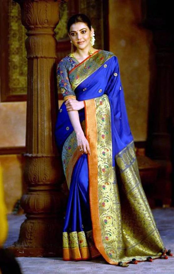 साड़ी में नजर आईं काजल अग्रवाल, चर्चा में है एक्ट्रेस का नया फोटोशूट