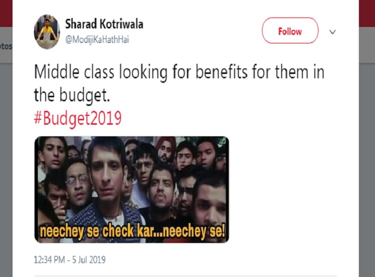 बजट: मिडिल क्लास को कुछ नहीं, लोगों ने सोशल मीडिया पर लिए मजे