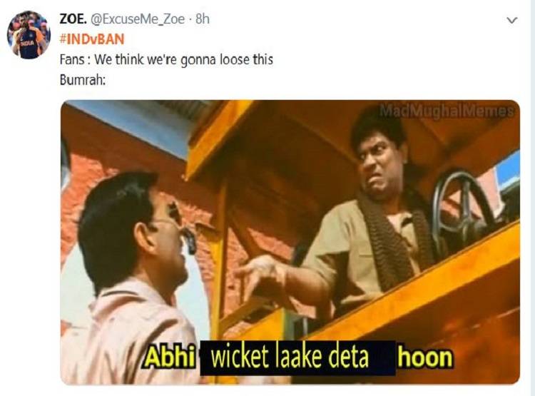 बांग्लादेश पर जीत से जोश में फैंस, बुमराह के दीवाने हुए लोग