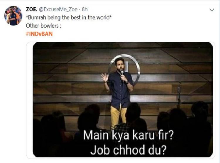 बांग्लादेश पर जीत से जोश में फैंस, बुमराह के दीवाने हुए लोग