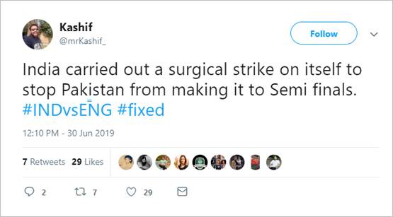 भारत की हार पर यूं भड़के पाकिस्तानी, कहा- जान-बूझकर हारे