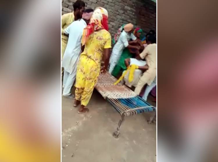चारपाई पर पटक कर लड़का-लड़की की प‍िटाई, सोशल मीड‍िया पर वीड‍ियो वायरल