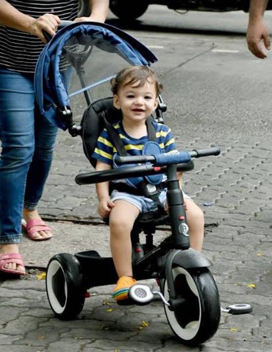 पापा डेनियल संग साइकिल राइड पर निकले सनी लियोनी के बेटे