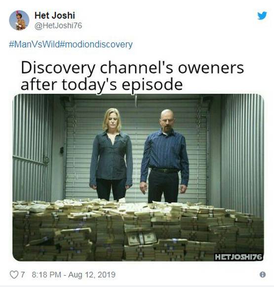 बेयर और मोदी की जोड़ी हिट, सोशल मीडिया पर छाए ये मीम्स