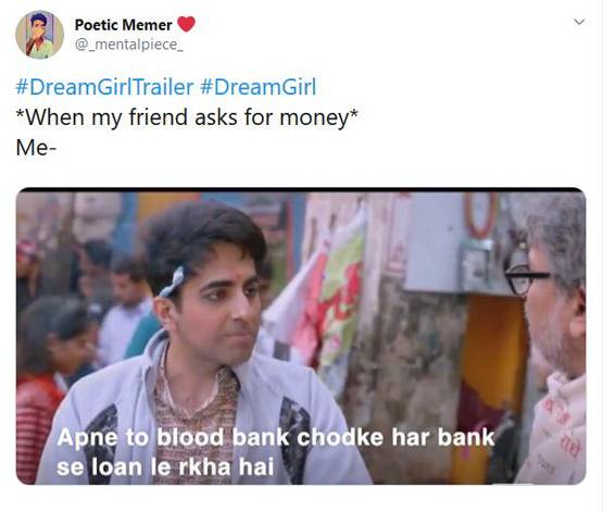 आयुष्मान की 'ड्रीम गर्ल' पर फनी Memes वायरल, लोग ऐसे उड़ा रहे मजाक