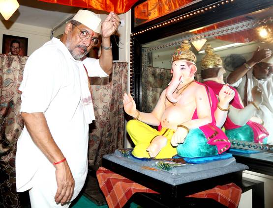 नाना के घर विराजे गणपत‍ि बप्पा, गोव‍िंदा ने बेटे-बेटी संग किया पूजन
