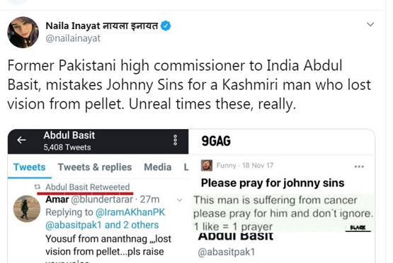 पूर्व PAK उच्चायुक्त की फजीहत, पोर्न स्टार को समझा कश्मीरी पीड़ित