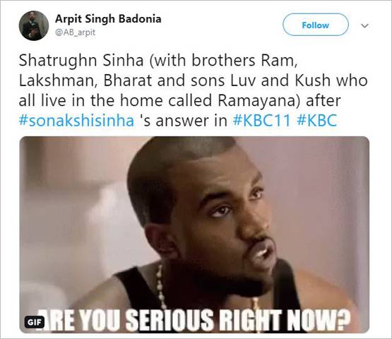KBC में आसान सवाल का जवाब नहीं दे सकीं सोनाक्षी, हुईं ट्रोल