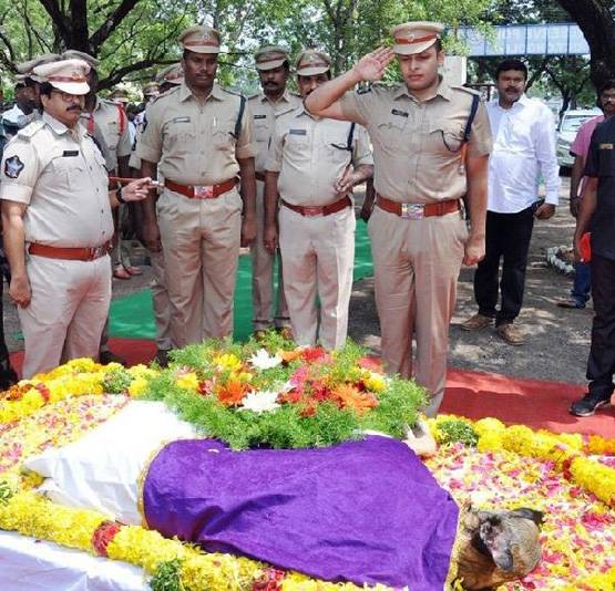 आंध्र प्रदेश: युवा पुलिस डॉग को अंतिम विदाई, ऐसे सुलझाता था बड़े केस
