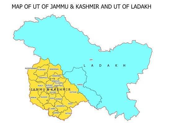 जम्मू-कश्मीर का नया नक्शा देख पाकिस्तान को लगी मिर्ची