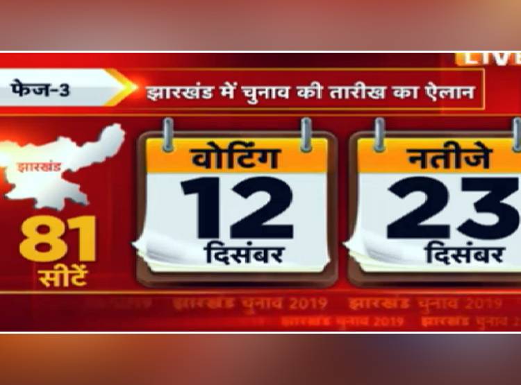 झारखंड में सत्ता की कुर्सी के ल‍िए दंगल, पांच चरणों में होगा चुनाव