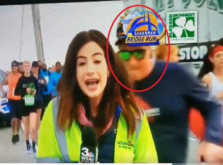 रेस की लाइव रिपोर्टिंग कर रही थी महिला, शख्स ने की अश्लील हरकत