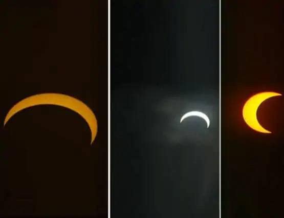 अंतरिक्ष से ऐसा दिखा सूर्य ग्रहण, एस्ट्रोनॉट ने ऊपर से दिखाई तस्वीरें