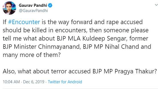 हैदराबाद एनकाउंटर: पुलिस की वाहवाही भी, एक्शन पर सवाल भी