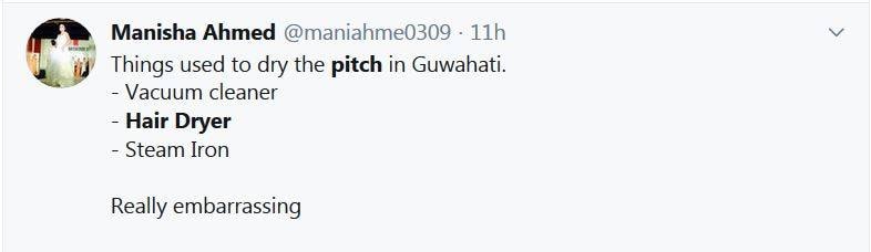 IND vs SL: पिच सुखाने के लिए हेयर ड्रायर, ट्विटर पर फैंस ने लगाई क्लास