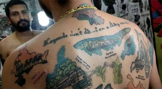 370-CAA के समर्थन में शरीर पर बनवाया सभी राज्यों का 'टैटू नक्शा'