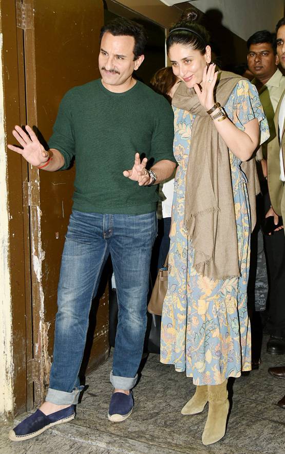 करीना कपूर के साथ मूवी डेट पर निकले सैफ अली खान, देखें तस्वीरें