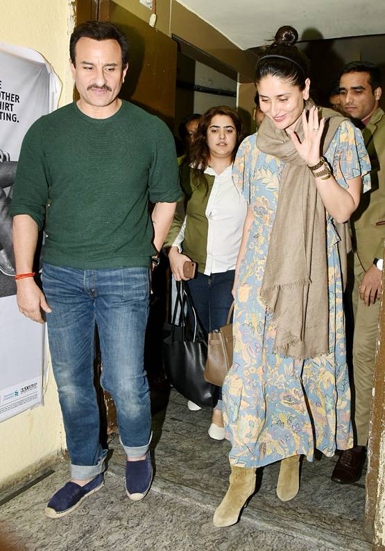 करीना कपूर के साथ मूवी डेट पर निकले सैफ अली खान, देखें तस्वीरें