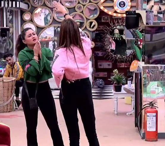 बिग बॉस में कैटफाइट, रश्मि देसाई ने क्यों छुए माहिरा शर्मा के पैर?