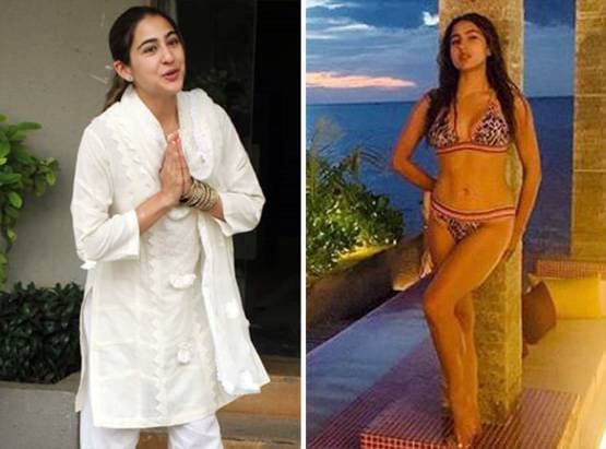 वेकेशन से लौटते ही बदला सारा का लुक, बिकिनी छोड़ पहना देसी लिबास