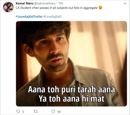 कार्तिक-सारा की लव आज कल के ट्रेलर का उड़ रहा मजाक, बने फनी मीम्स