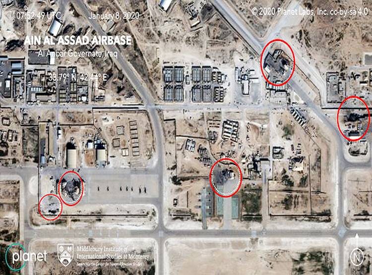 फुस्स हो गईं ईरान की मिसाइलें, सामने आईं एयरबेस पर तबाही की फोटो