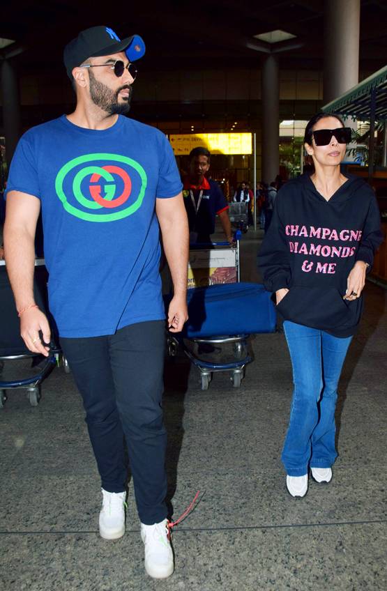 न्यू ईयर सेलिब्रेशन से लौटे अर्जुन-मलाइका, एयरपोर्ट पर दिखा ये अंदाज