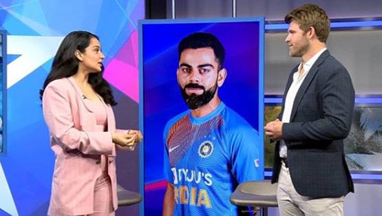 क्रिकेट स्टूडियो पहुंचीं कंगना रनौत, न्यूजीलैंड के प्लेयर संग तस्वीरें वायरल