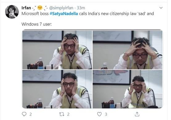 CAA पर Microsoft सीईओ का कमेंट, यूजर्स ने दनादन तोड़ीं विंडो!