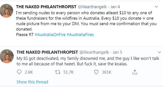 हजारों लोगों को लड़की ने भेजी अपनी न्यूड फोटो, जुटाया करोड़ों का चंदा