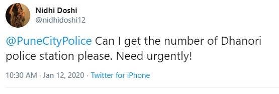ट्विटर पर मांगा महिला का नंबर, पुलिस ने दिया मजेदार जवाब
