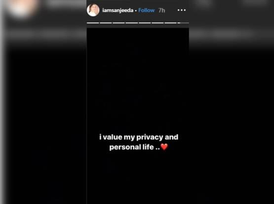 पति से मनमुटाव पर संजीदा ने तोड़ी चुप्पी, पोस्ट किया ये मैसेज