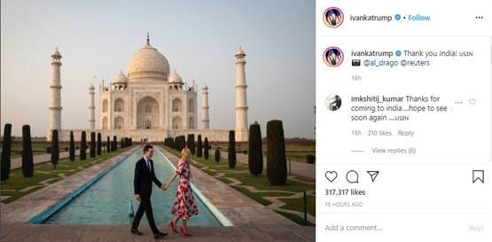 US लौटकर इवांका ने शेयर कीं तस्वीरें, भारत के बारे में कही ये बात